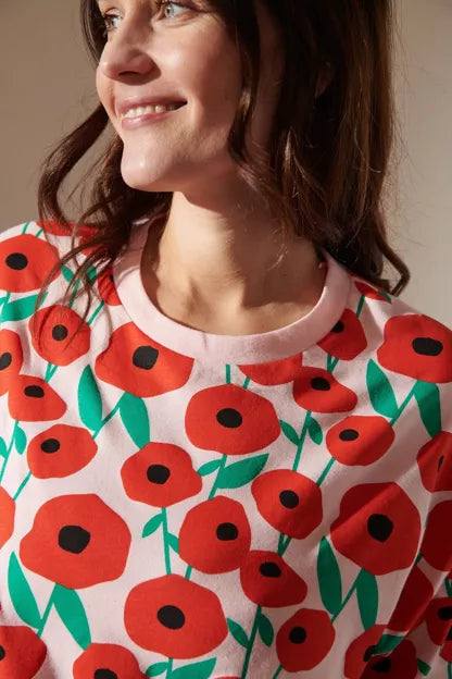 Pyjama coton BIO | Coquelicot rose