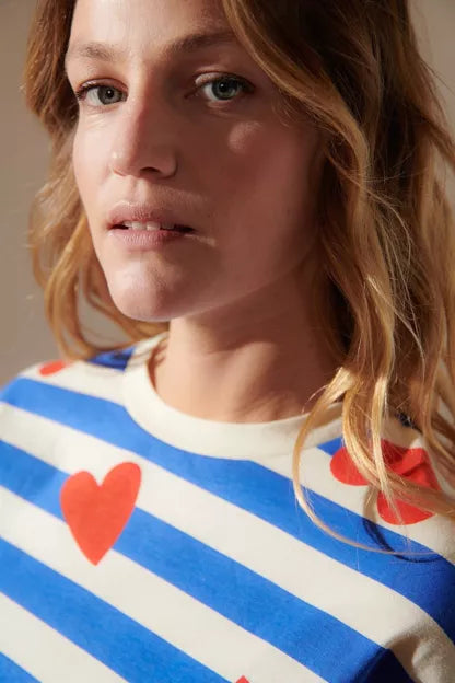 Pyjama coton BIO | Marinière Coeurs