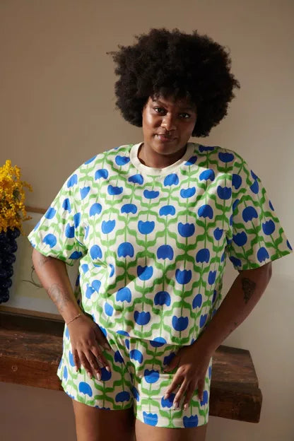 Pyjama coton BIO | Tulipes Bleues