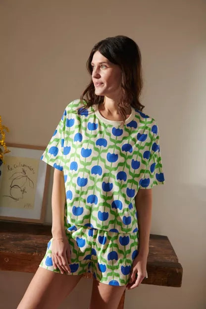 Pyjama coton BIO | Tulipes Bleues