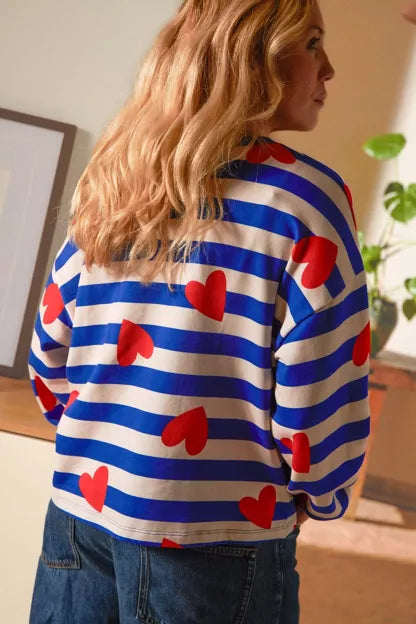 Sweat coton bio | Marinière Coeurs