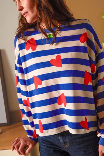 Sweat coton bio | Marinière Coeurs