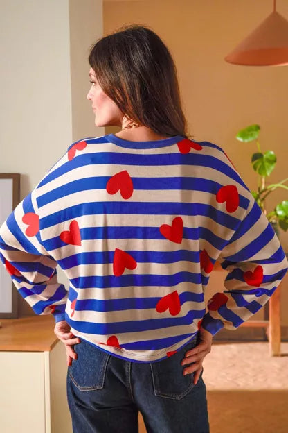 Sweat coton bio | Marinière Coeurs