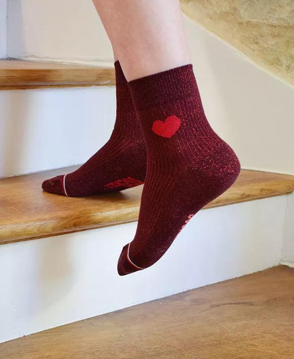 Chaussettes femme | Les Adèle Rouge - Nubia