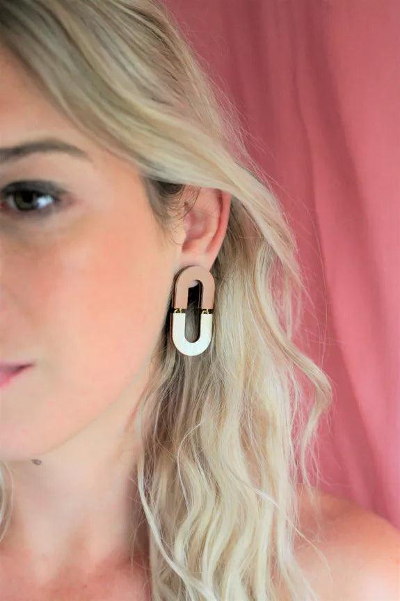 Boucles d'oreilles | Bella Nacre & Nude - Nubia