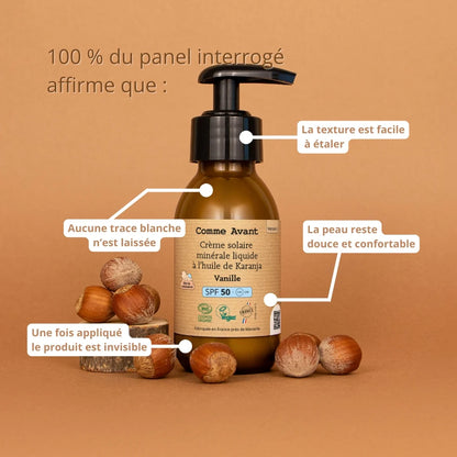 Crème solaire liquide | SPF50 Vanille