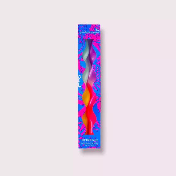 Bougies Dip Dye Curly | Miami edition Blue - Nubia