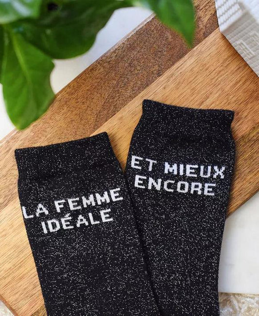 Chaussettes femme | Les Léa noir - Nubia