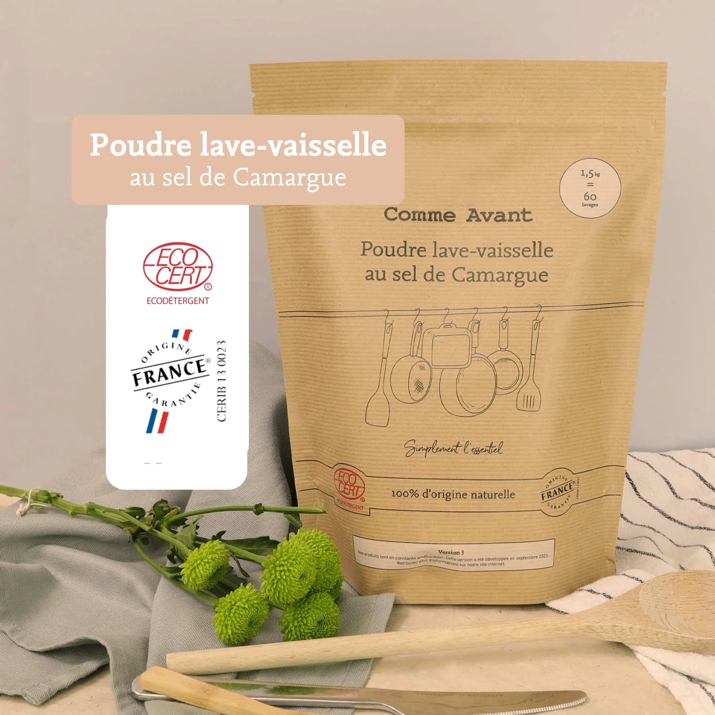 Poudre lave-vaisselle au sel de Camargue