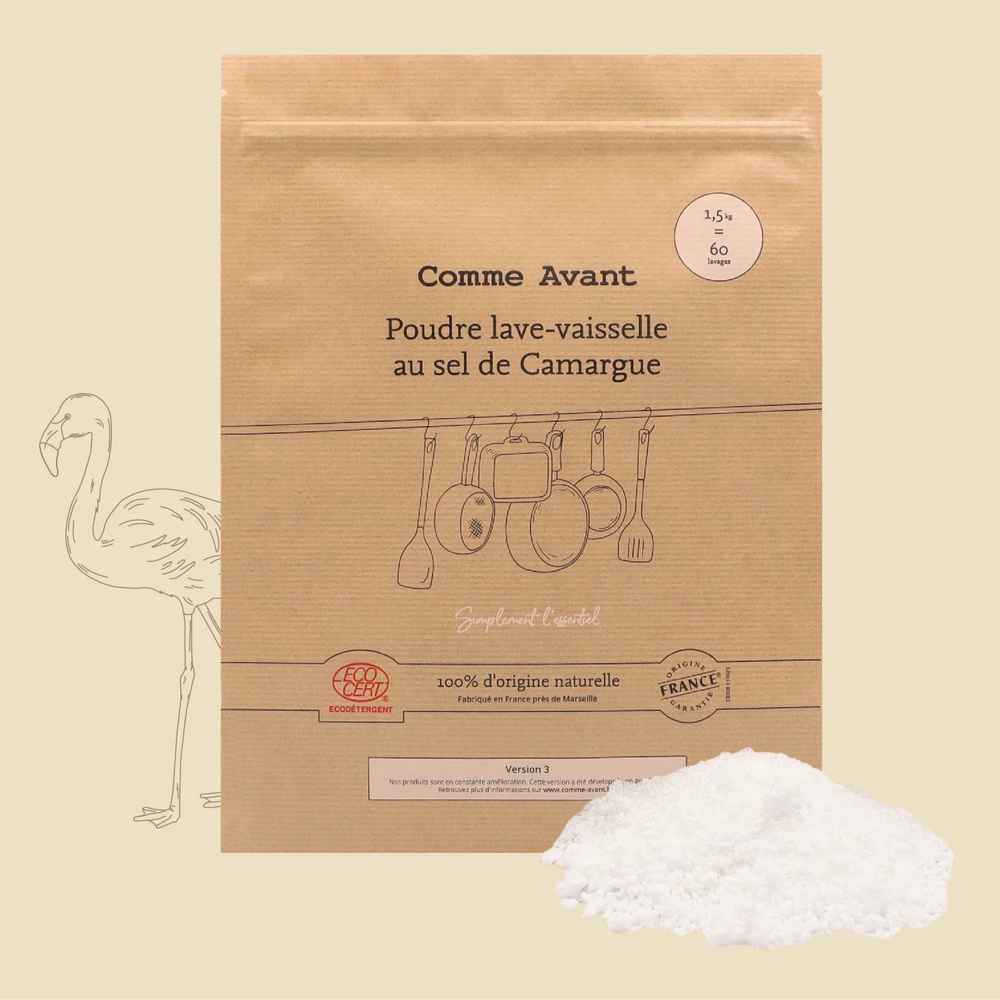 Poudre lave-vaisselle au sel de Camargue