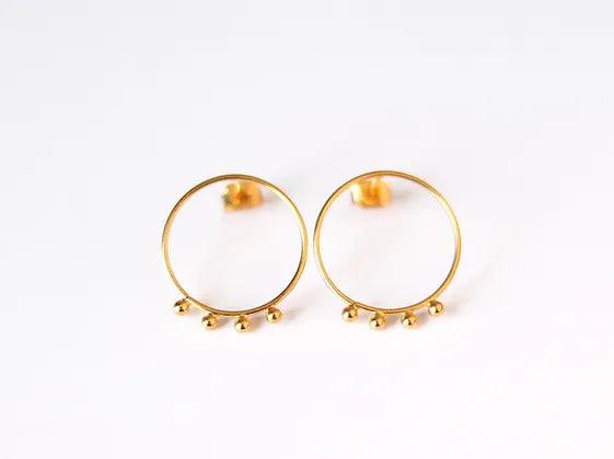 Boucles d'oreilles | Puces Billes Ring - Nubia