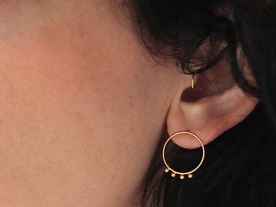 Boucles d'oreilles | Puces Billes Ring - Nubia