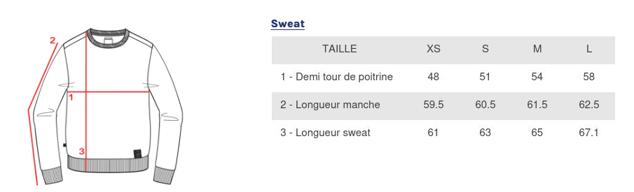 Sweat Stella | Bleu recyclé "Se jeter à l'eau" - Nubia