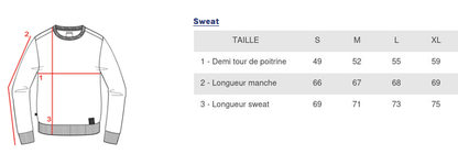 Sweat Paul | Piqué gris rayé recyclé - Nubia