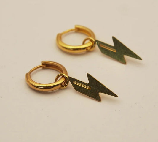 Earrings | Rainbow hoop earrings 