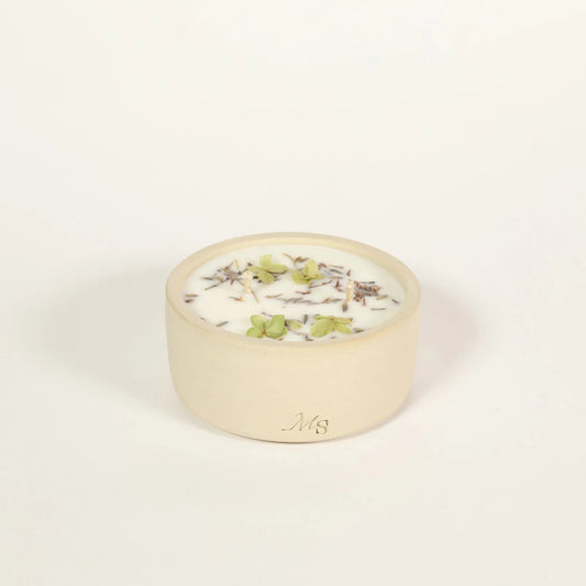 Bougie fleurie | Fleur de coton