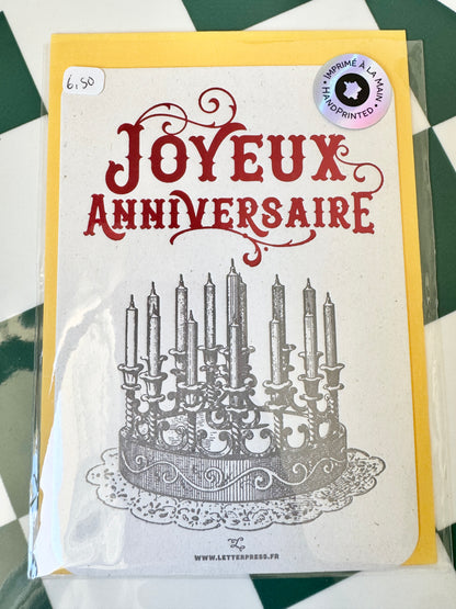 Carte Postale Anniversaire | Plusieurs Modèles