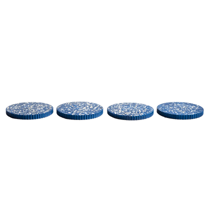 Set de 4 sous-verres ondulés | Coquillages au choix