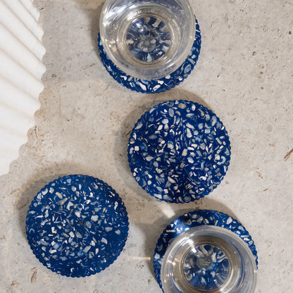 Set de 4 sous-verres ondulés | Coquillages au choix