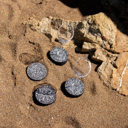Set de 4 sous-verres ondulés | Coquillages au choix