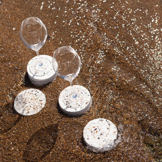 Set de 4 sous-verres ondulés | Coquillages au choix