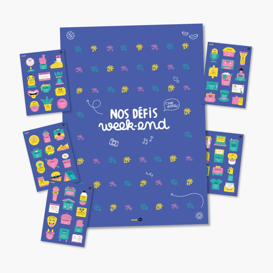 Poster à sticker | Nos défis weekend