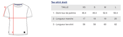 Tee-shirt Marine| Coeur écru rayé - Nubia